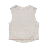 Women's Vest with Letters Summer Casual O-neck Short Sleeveless