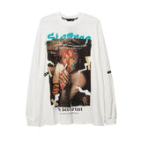 Men Long Sleeve Shirt Street Printing Long Sleeve T-shirt Men's and Women's Ins Sweater Couple