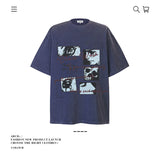 American vintage street T-shirt men's loose cotton