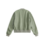 Unisex Jacket Fall Pleating Bomber Jacket Women