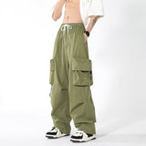 Men Sweatpants Retro High Street Fashion Brand Loose Wide Leg Straight Casual Pants