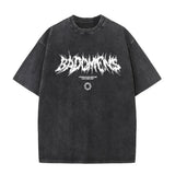 Washed Vintage Bad Omens Print T-shirt Funny Moth