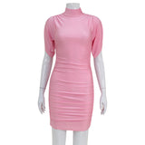 Women's Desses Women's Sexy Barbie Pink Hip-Wrapped Dress Women