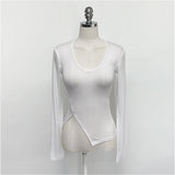 Women Long Sleeve Shirt Bottoming Shirt Tight Top Autumn and Winter