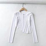 Women's T-Shirt Spring round Neck Bottoming Shirt Women's Long-Sleeved Top
