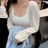 Women's Long Sleeve Shirt Women's Slim Fit Spring and Autumn Long Sleeve