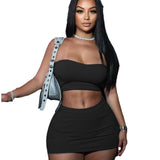 Women Co-Ord Set Autumn Women Top High Waist Hip-Wrapped Skirt Suit