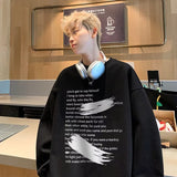 Men Hoodie Heavy round Neck Sweater Men Couple Loose