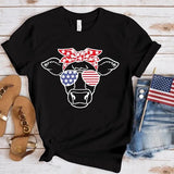 Women's Independence Day T Shirt round Neck Short Sleeve T-shirt Women's Top