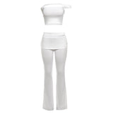 Women Co-Ord Set Summer Vest High Waist Casual Pants Suit Women