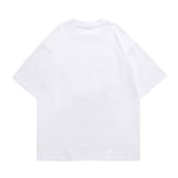 Men T Shirt Heart Printing Short-Sleeved T-shirt Men's Loose Couple Casual