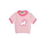 Women Sweater Short-Sleeved Girls' Summer Casual O-neck Short T-shirt