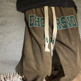 Men Sweatpants Retro Corduroy Casual Pants Men's Straight Loose Wide Leg