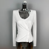 Women Long Sleeve Shirt Women's Threaded Cotton Bottoming Shirt