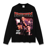 Detroit Eminem T Shirt Eminem Printed Retro Washed Old Cotton T Shirt