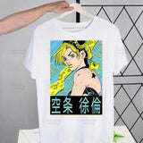 JoJo Bizarre Adventure T Shirts print O-Neck Short Sleeve