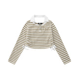 Women Long Sleeve T-shirt Polo Collar Short-Sleeved T-shirt Women's Autumn Ins