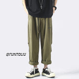 Men Sweatpants Summer Men's Overalls Simple, Loose and Versatile Casual Pants