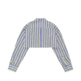 Women Long Sleeve Shirt Women's Short Long Sleeve Shirt Spring and Autumn Leisure Pocket Shirt