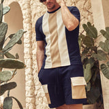 Men Co-Ords Men's Sports Casual Suit Cotton Short Sleeve