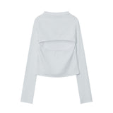 Women Long Sleeve T-Shirt Long Sleeve T-shirt Women's Design Sense Niche Autumn Short Collar