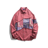 Unisex Jacket Fall Paisley Stitching Shirt Women's Clothing