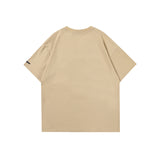 Men T Shirt Camouflage Print Distressed Short Sleeve T-shirt Male and Female Trendy Brand Couple