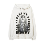 Men Hoodie Angel Devil Skull Printed Hoodie