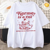 Karma Is A Cat 2024 Taylor Midnights Album Tshirt Short