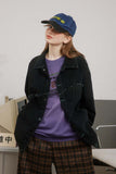 Unisex Jacket Fall Twill Washed Denim Jacket Women's Clothing