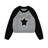 Women Sweater Short Sweater Women's Autumn Crew Neck Casual Sweater