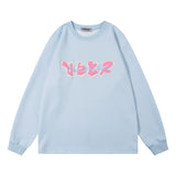 Men Hoodie Letter Printed Crew Neck Sweatshirt