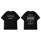 Men T Shirt Fashion Brand Printing Casual Short Sleeve T-shirt Men and Women College Style Vintage