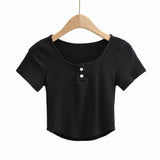 Women T-Shirt Short Sleeve Women's Spring and Summer Arc Sports T-shirt