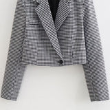 Women Skirt Autumn Suit Fashion Short Houndstooth
