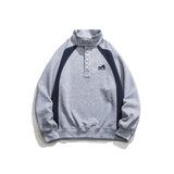 Unisex Hoodie Retro Patchwork Sports Men's Women's Pullover