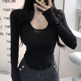 Women Long Sleeve Shirt Tight Long Sleeve