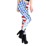National Flag Day Leggings Independence Day Clothing Summer Stripes Print Yoga Pants