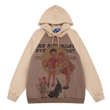 Men Hoodie Retro Figure Printed Hoodie