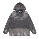 Men Denim Jacket Wash Gradient Hooded Denim Hoodie Men's Denim Jacket Coat