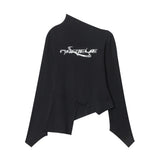 Women Long Sleeve T-Shirt Long Sleeve T-shirt Women's Autumn Design Slant Shoulder Short Base