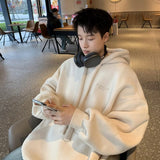 Men Hoodie Sweater Men's Hooded Spring Vintage Loose Hoodie Coat