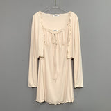Women Long Sleeve Shirt Sling Dress Long Sleeve Cardigan Outer Coat Suit