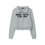Women Hoodie Short Sweater Coat Casual Zipper Long Sleeve Top