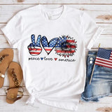 Women's Independence Day T Shirt round Neck Short Sleeve T-shirt Women's Top