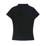 Women T-shirt Printed Short-Sleeved T-shirt Casual Slim-Fit Figure Flattering Top