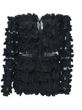 Women Co-Ord Set Midriff-Baring Long Sleeve Top Pure Desire Skirt Outfit Women