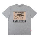 Men T Shirt Retro Personalized Printed Vibe Loose Short Sleeve T-shirt for Men and Women