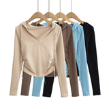 Women T-Shirt Casual Hooded Bottoming T-shirt Fall Women's Clothing Long Sleeve