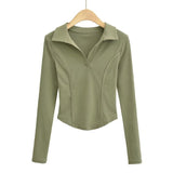 Women T-Shirt Short T-shirt for Women Spring and Autumn Slim Long Sleeve Top